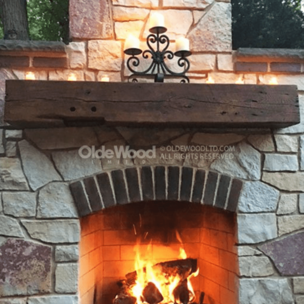 Olde Wood 8 x 8 Reclaimed Wood Mantel Shelf - 6 Finishes and 6 Sizes —  Modern Blaze