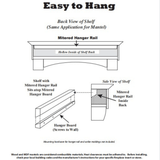 Mitered Hanger Rail for Pearl Mantels Celeste Mantel Shelf