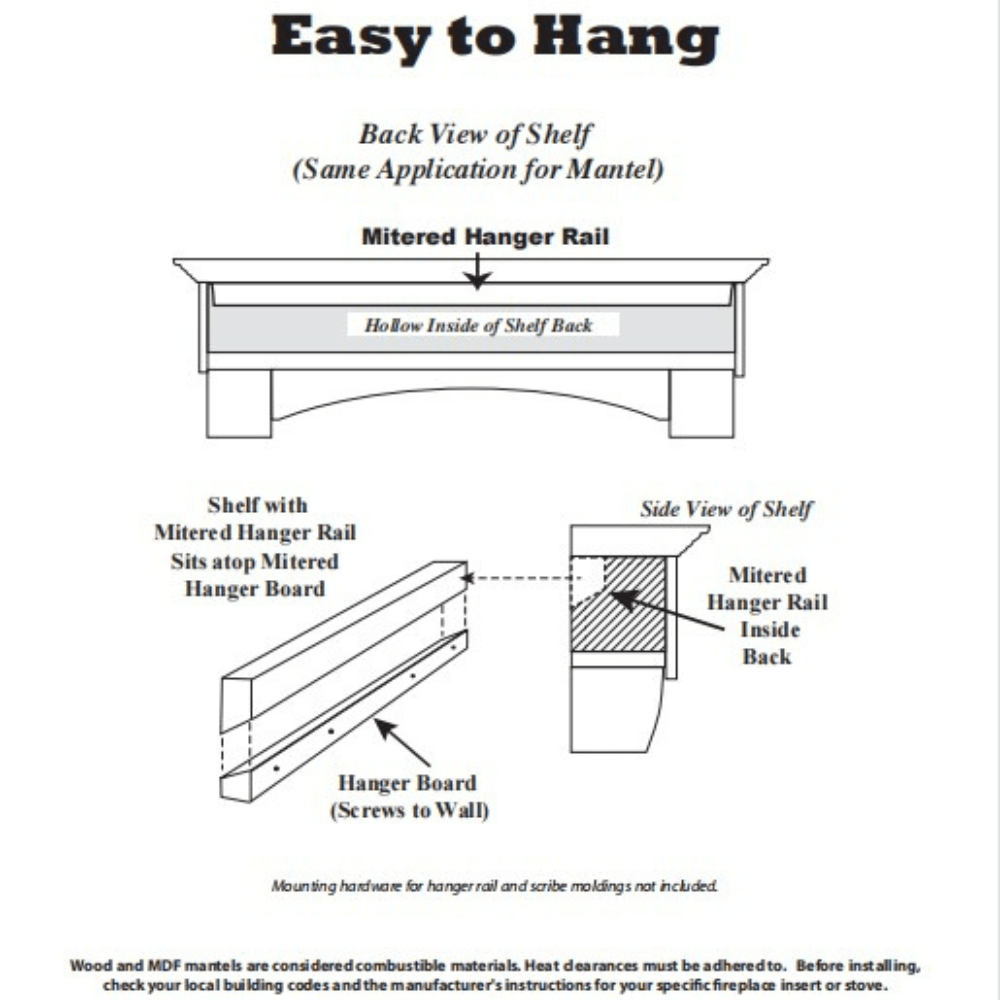 Pearl Mantels Celeste Wood Mantel Shelf — Modern Blaze