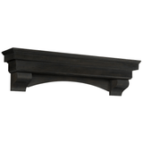 Pearl Mantels Celeste Espresso Wood Mantel Shelf angled view