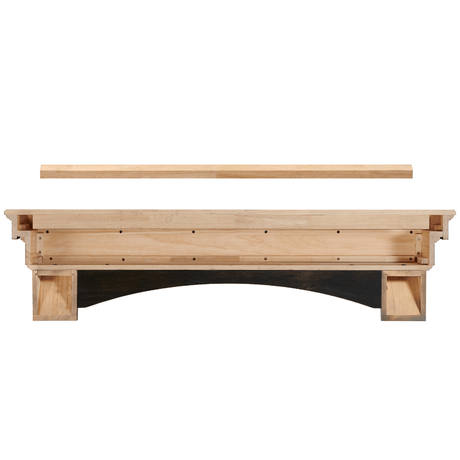 Pearl Mantels Celeste Espresso Wood Mantel Shelf Unfinished