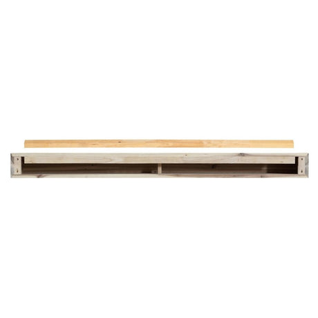 Pearl Mantels Acacia Wood Mantel Shelf Natural Finish (Backside)