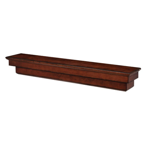 Pearl Mantels Auburn Wood Mantel Shelf in Distressed Cherry With Corbels and Arch