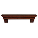 Pearl Mantels Auburn Wood Mantel Shelf in Distressed Cherry With Corbels