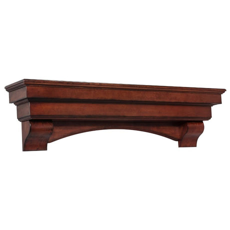 Pearl Mantels Auburn Wood Mantel Shelf in Distressed Cherry