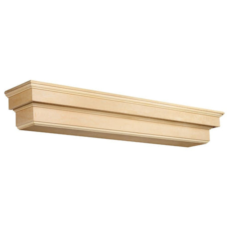 Pearl Mantels Auburn Wood Mantel Shelf Unfinished Without Corbels and Arch