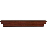 Pearl Mantels Auburn Wood Mantel Shelf in Distressed Cherry Without Corbels and Arch