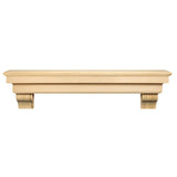 Pearl Mantels Auburn Wood Mantel Shelf Unfinished