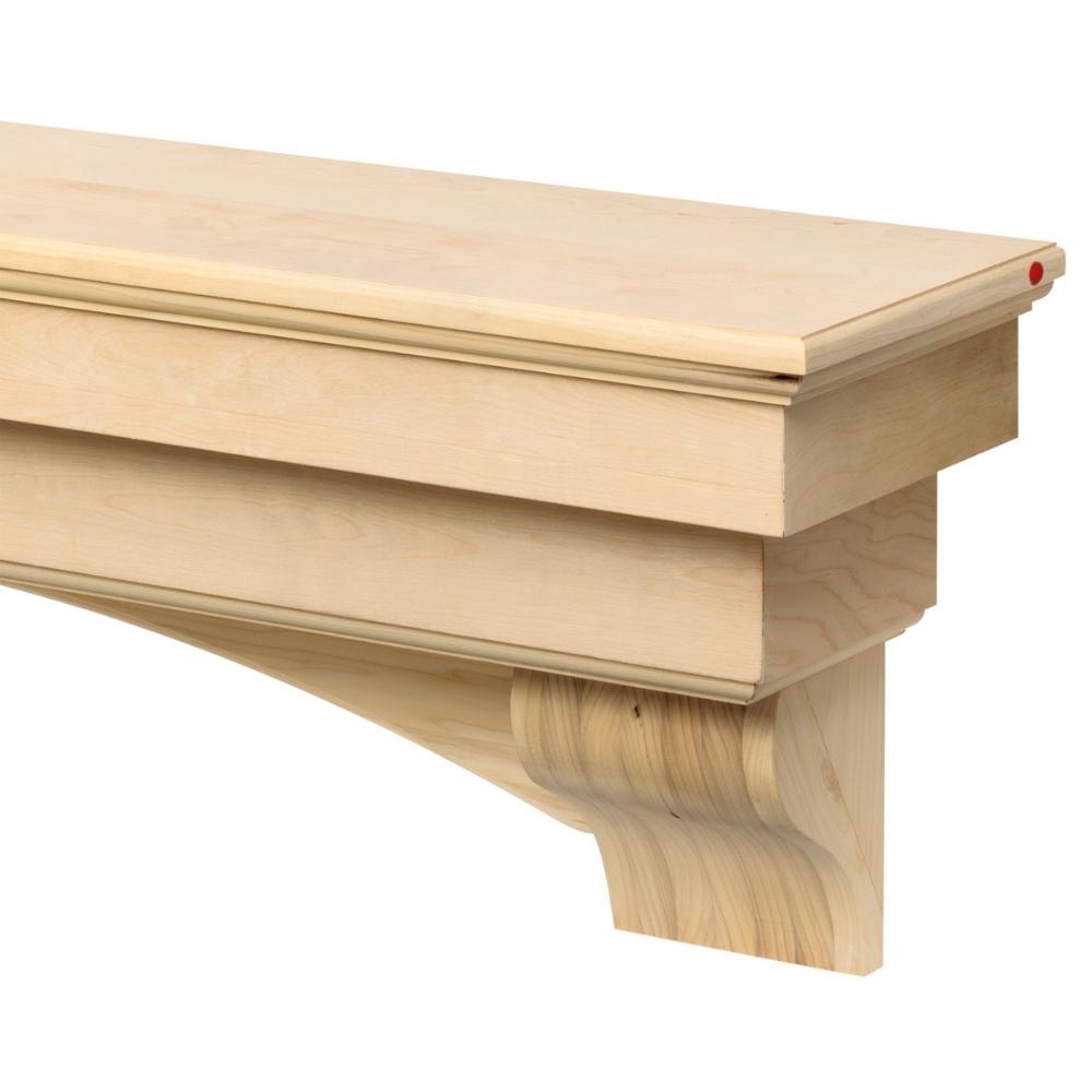 Pearl Mantels Auburn Wood Mantel Shelf Unfinished With Pearl Mantels Trademark