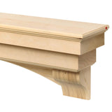Pearl Mantels Auburn Wood Mantel Shelf Unfinished With Pearl Mantels Trademark