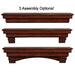 Pearl Mantels Auburn Wood Mantel Shelf in Distressed Cherry Assembly Options
