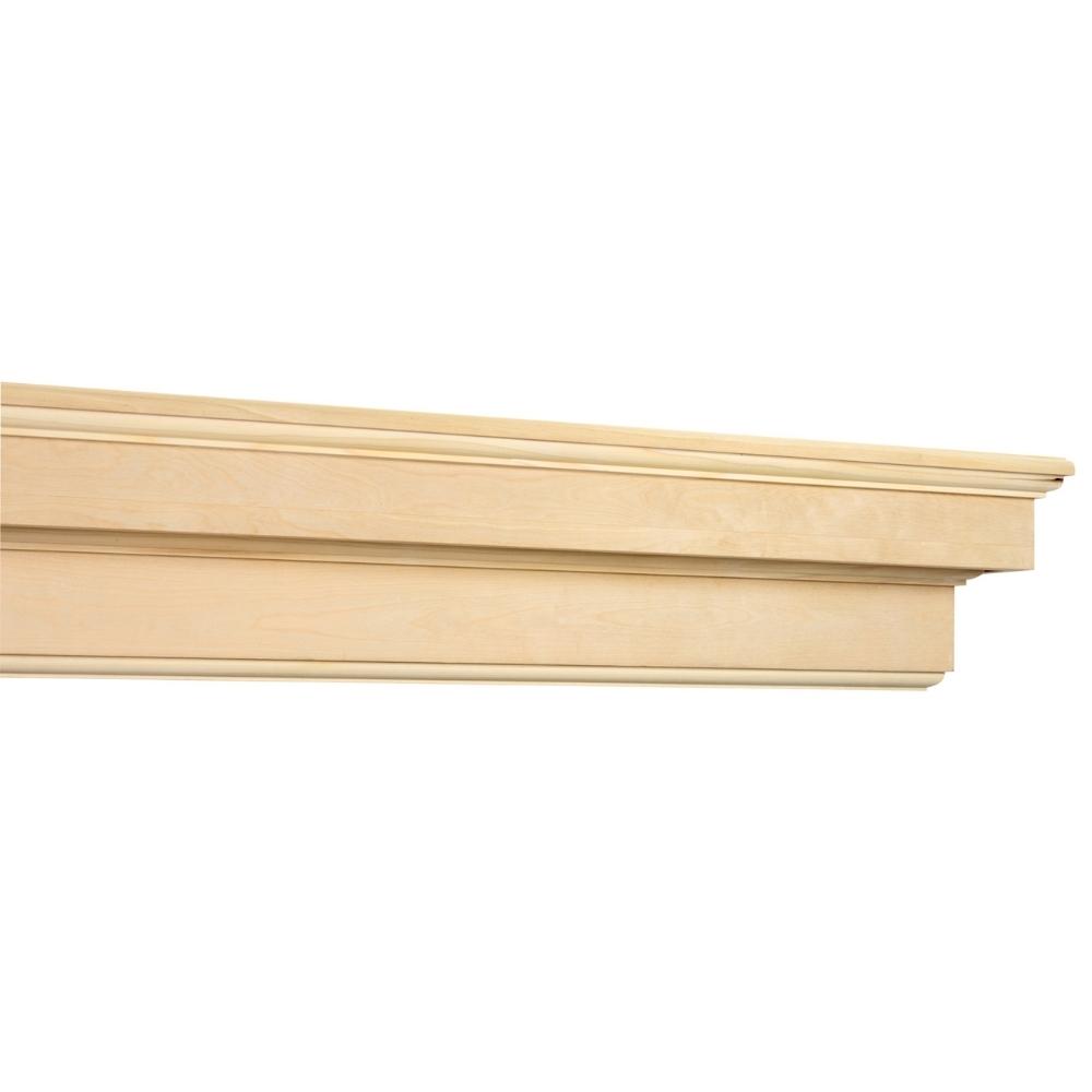 Pearl Mantels Auburn Wood Mantel Shelf Unfinished Without Corbels and Arch