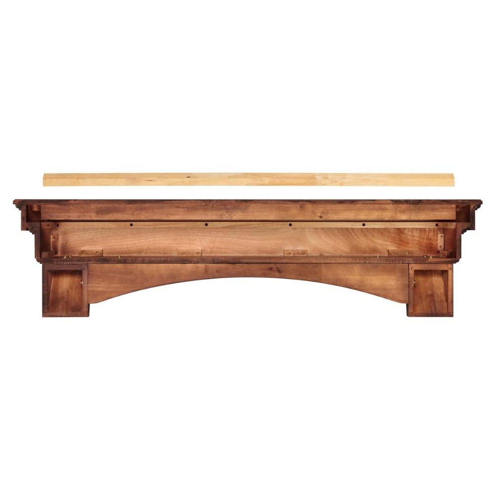 Pearl Mantels Auburn Wood Mantel Shelf in Distressed Cherry Backside