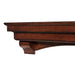 Pearl Mantels Auburn Wood Mantel Shelf in Distressed Cherry With Corbels and Arch