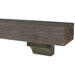 Pearl Mantels Cherokee Wood Mantel Shelf In Little River Finish With Corbels