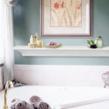 Pearl Mantels Crestwood MDF Mantel Shelf In The Bathroom