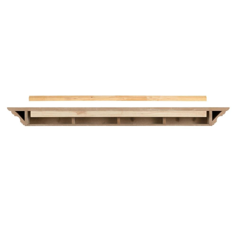 Pearl Mantels Crestwood MDF Mantel Shelf In Black (Backside View)
