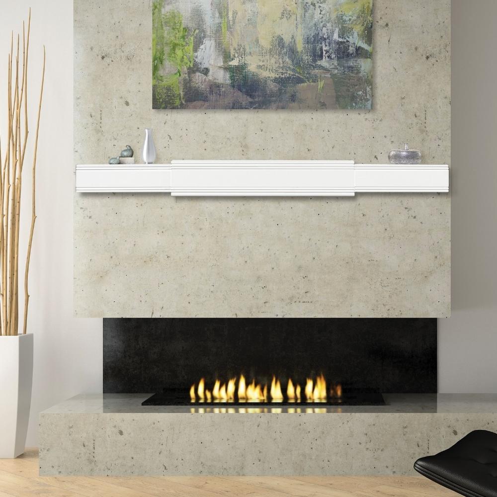 Pearl Mantels Emory Adjustable MDF Mantel Shelf With a Fireplace
