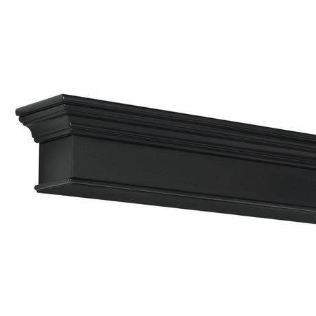 Pearl Mantels Henry MDF Mantel Shelf In Black Close Up Shot