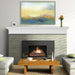 Pearl Mantels Henry MDF Mantel Shelf In White With A Fireplace