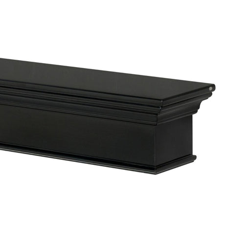 Pearl Mantels Henry MDF Mantel Shelf In Black Close Up Shot
