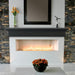 Pearl Mantels Henry MDF Mantel Shelf In Black With A Fireplace Insert