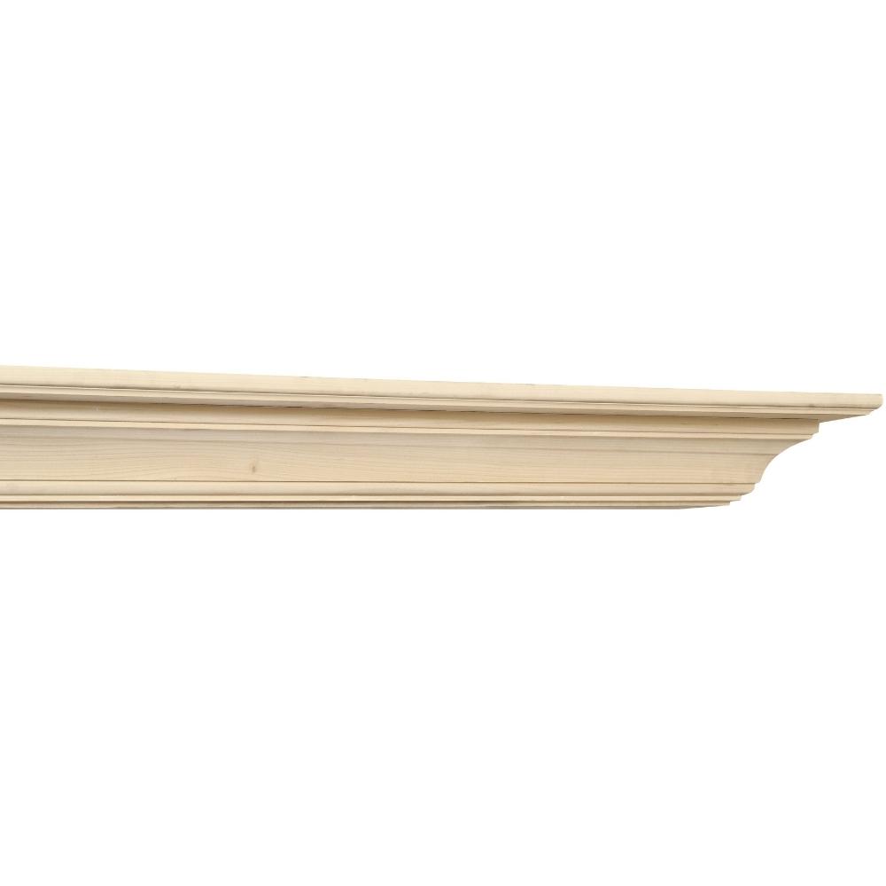 Pearl Mantels Homestead Wood Mantel Shelf Unfinished (Detail Close-up)