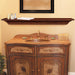 Pearl Mantels Homestead Wood Mantel Shelf in Antique Finish Install in The Bathroom