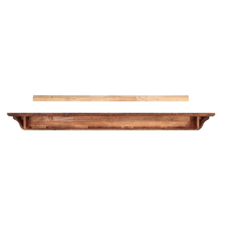 Pearl Mantels Homestead Wood Mantel Shelf in Antique Finish (Backside View)