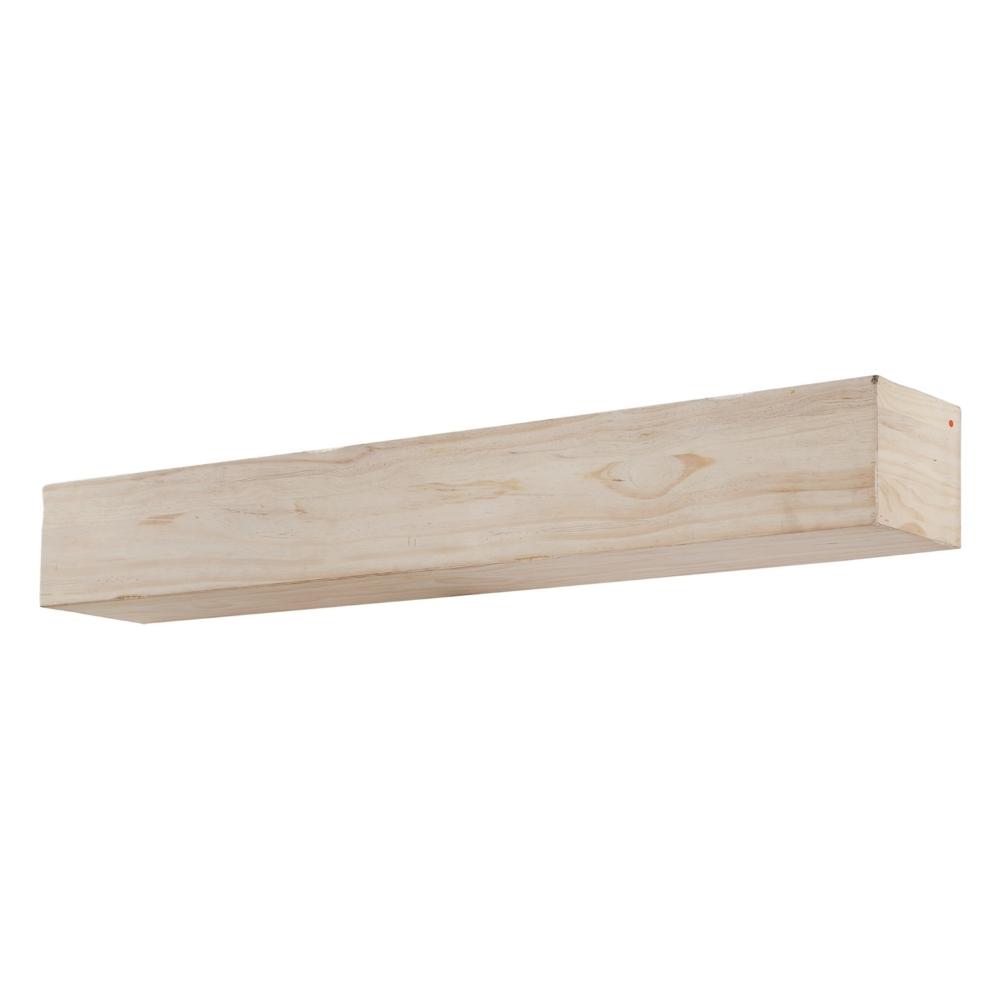 Pearl Mantels Lexington Wood Mantel Shelf Unfinished (Angled View)