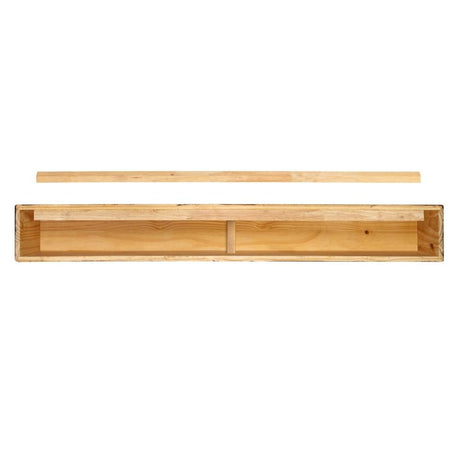 Pearl Mantels Lexington Wood Mantel Shelf In Rustic Medium Distressed Finish (Backside View)