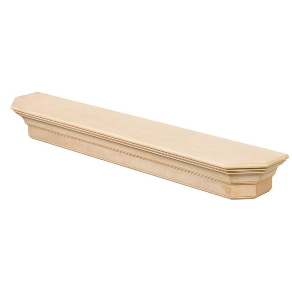 Pearl Mantels Lindon Wood Mantel Shelf Unfinished - close-up view