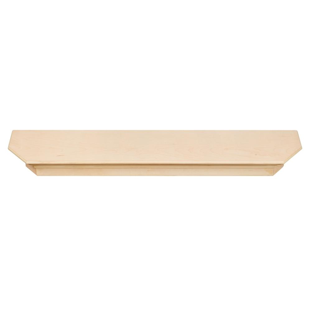 Pearl Mantels Lindon Wood Mantel Shelf Unfinished Top View