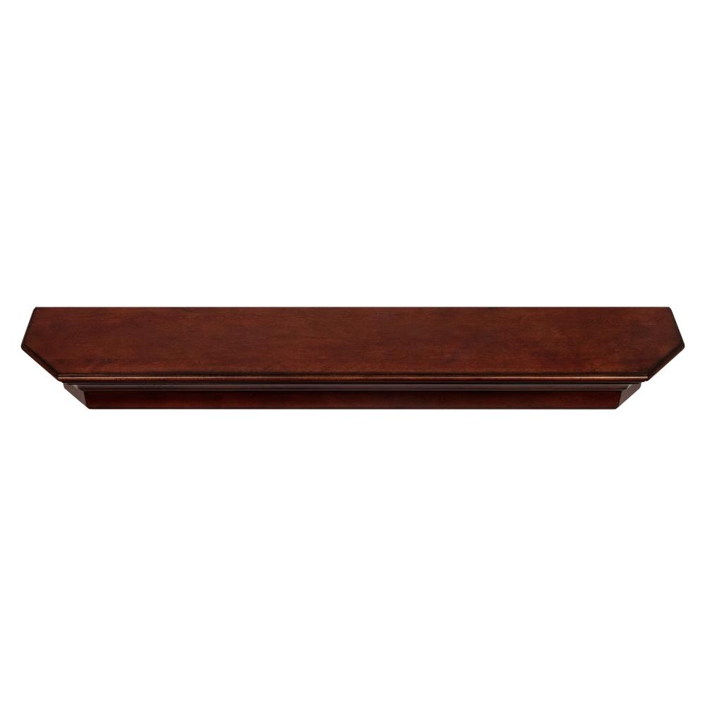 Pearl Mantels Lindon Wood Mantel Shelf in Distressed Cherry Finish Top View