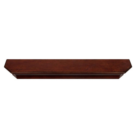 Pearl Mantels Lindon Wood Mantel Shelf in Distressed Cherry Finish Top View