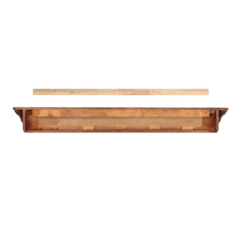 Pearl Mantels Lindon Wood Mantel Shelf in Distressed Cherry Finish Backside