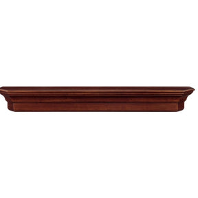 Pearl Mantels Lindon Wood Mantel Shelf in Distressed Cherry Finish - angle view