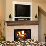 Pearl Mantels Savannah Wood Mantel Shelf With An Electric Firebox