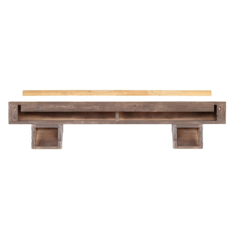 Pearl Mantels Shenandoah Wood Mantel Shelf In Farmhouse Finish (Backside View)