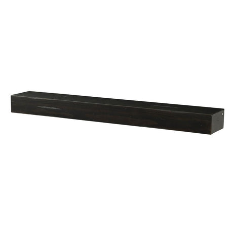 Pearl Mantels Shenandoah Wood Mantel Shelf in Espresso Finish Without Corbels (Angled View)