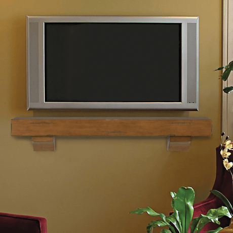 Pearl Mantels Shenandoah Wood Mantel Shelf in Dune Distressed Finish