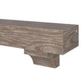 Pearl Mantels Shenandoah Wood Mantel Shelf in Farmhouse Finish With Corbels