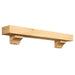 Pearl Mantels Shenandoah Wood Mantel Shelf Unfinished With Corbels (Angled View)