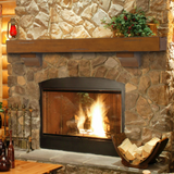 Pearl Mantels Shenandoah Wood Mantel Shelf in Medium Rustic Distressed Finish