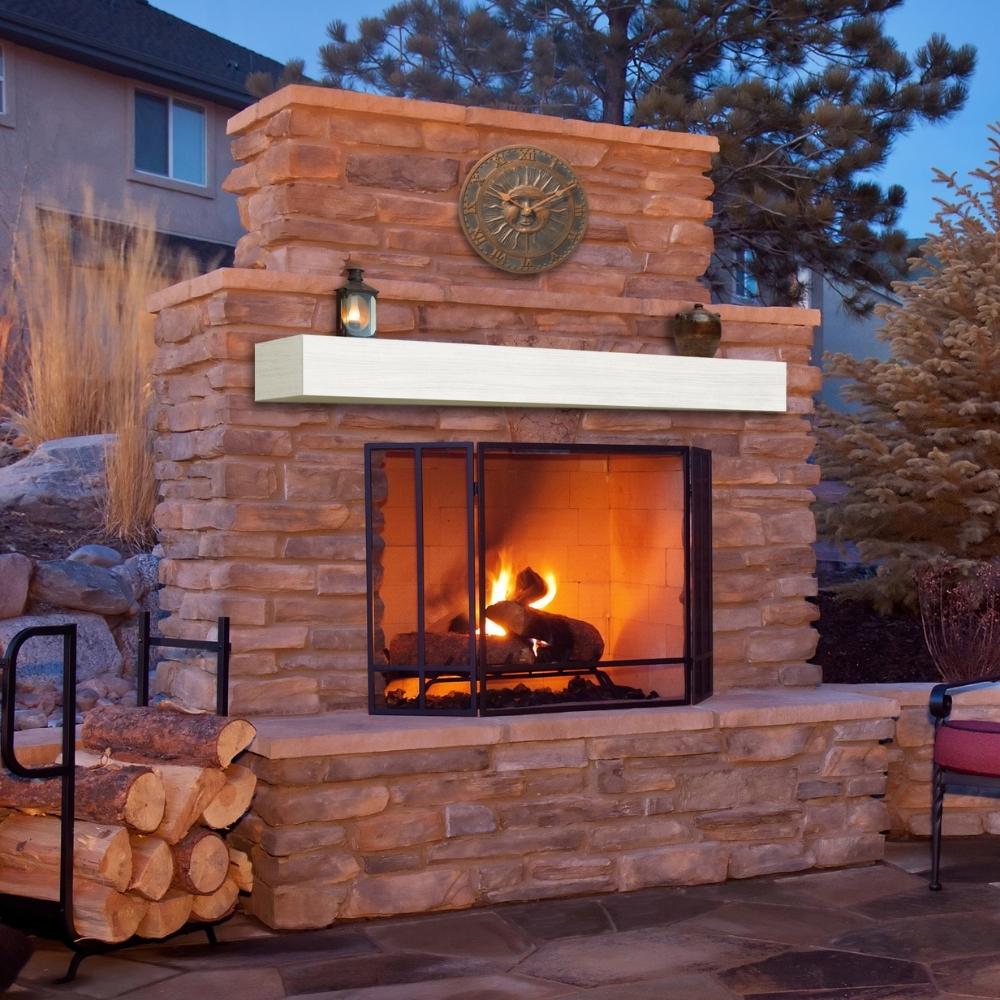 Pearl Mantels Zachary Non-Combustible Fiberglass Mantel Shelf in Whitewash