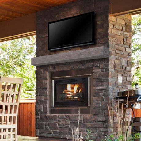 Pearl Mantels Zachary Non-Combustible Fiberglass Mantel Shelf in Graywash