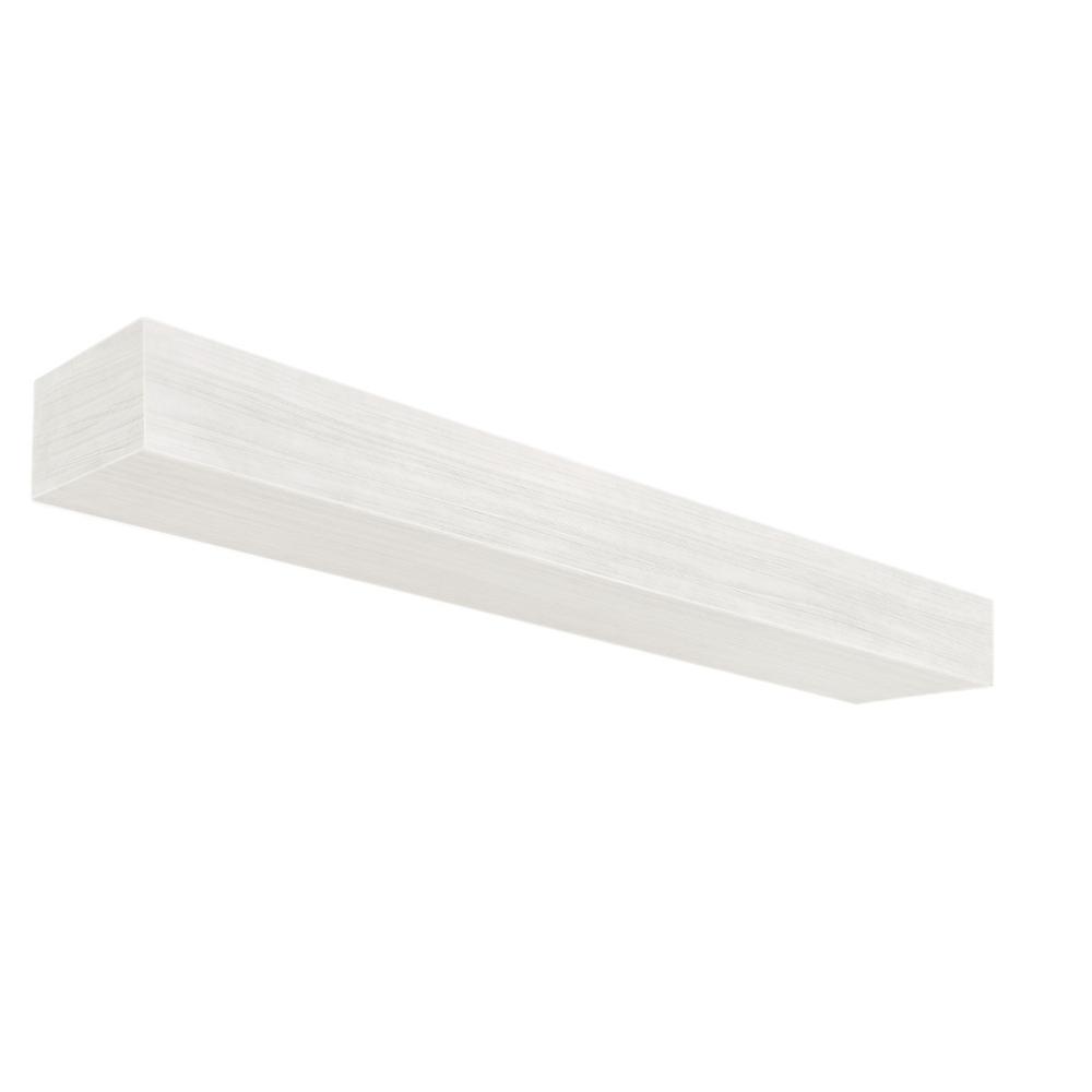 Pearl Mantels Zachary Non-Combustible Fiberglass Mantel Shelf White Wash