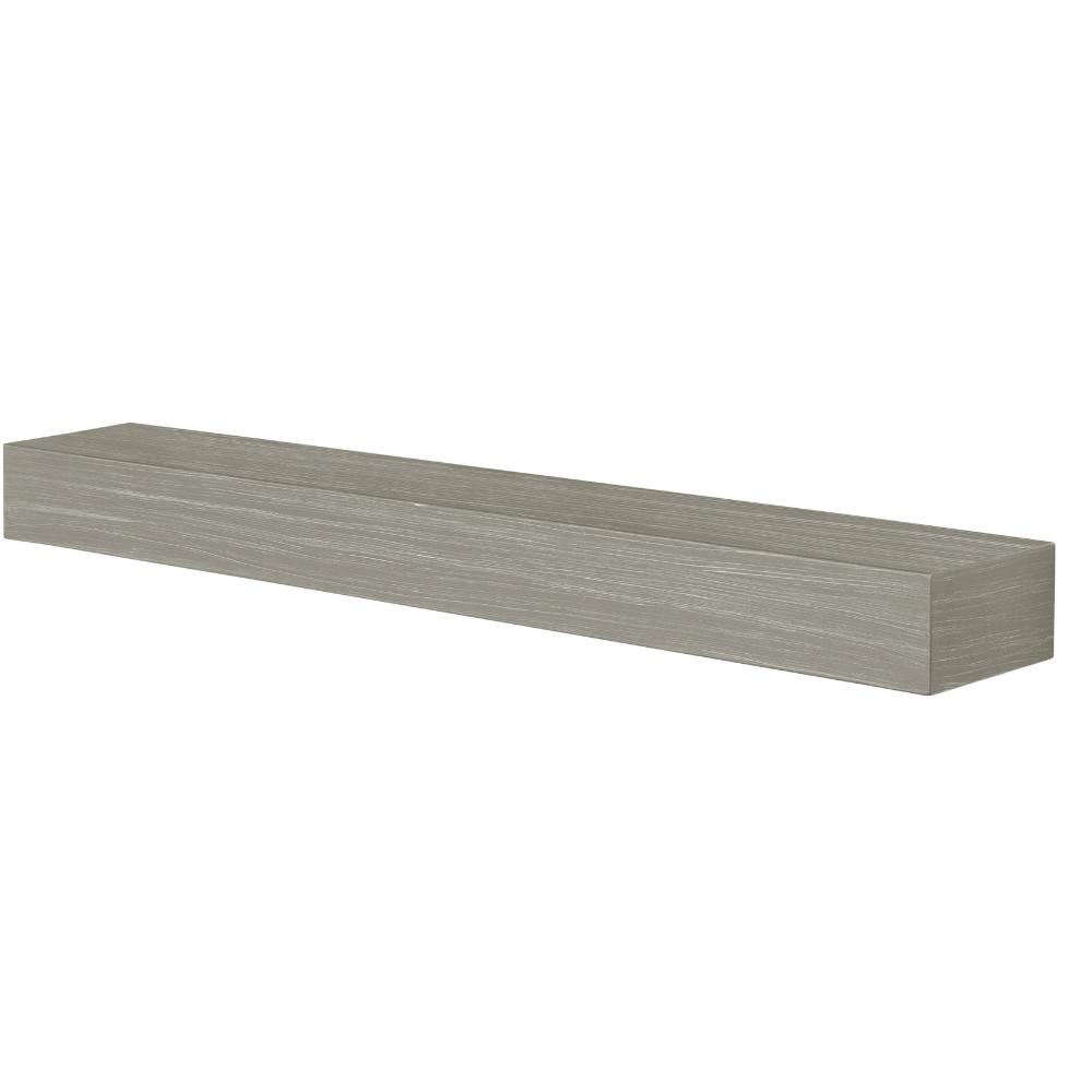 Pearl Mantels Zachary Non-Combustible Fiberglass Mantel Shelf in Graywash