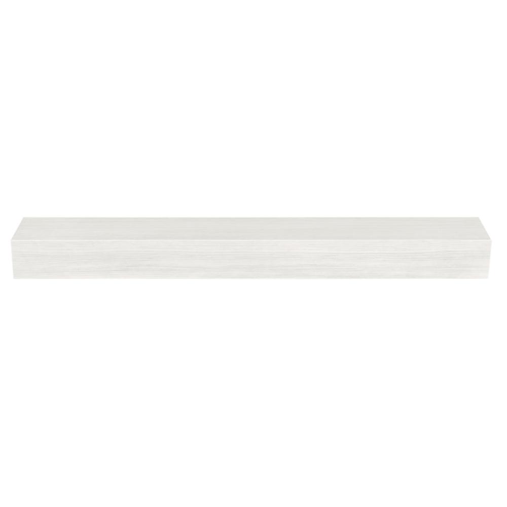 Pearl Mantels Zachary Non-Combustible Fiberglass Mantel Shelf in White Wash Finish