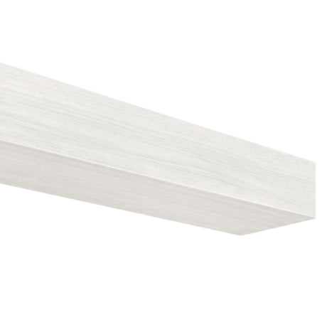 Pearl Mantels Zachary Non-Combustible Fiberglass Mantel Shelf in White Wash Finish (Angled View)